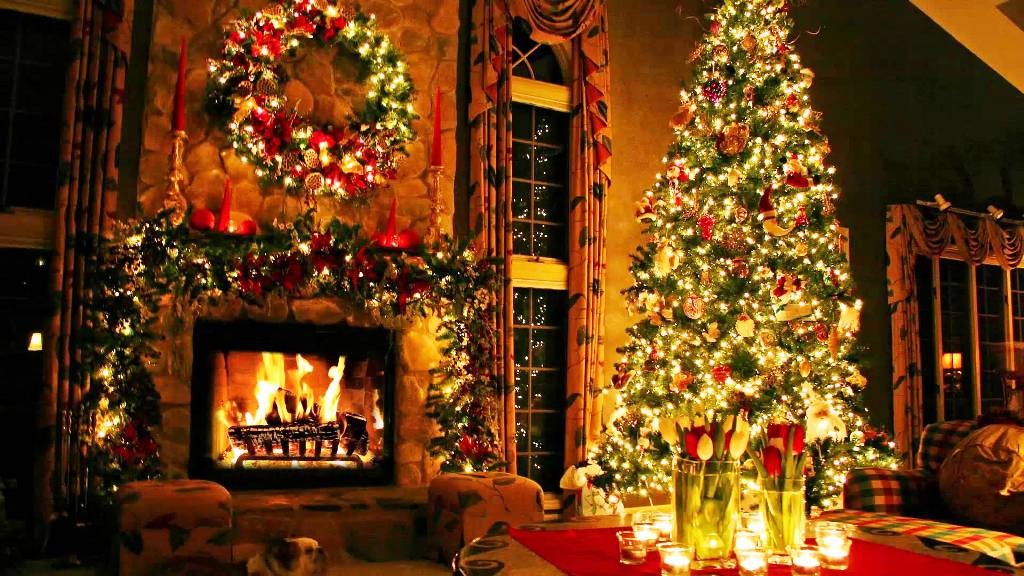 fireplace for christmas