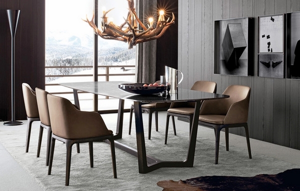 contemporary-dining-room-furniture-table-dining-chairs-antler-chandelier