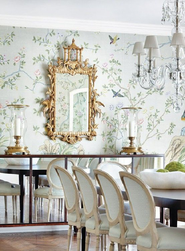 elegant dining room wallpaper