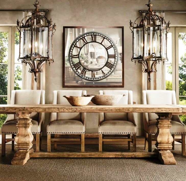 wood-trestle-table-luxury-dining-room-