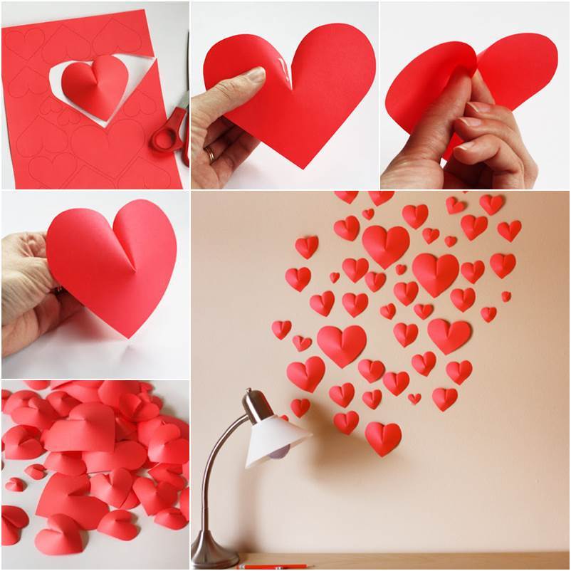 Paper Hearts Wall Decor