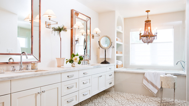 Bathroom with dual vanity