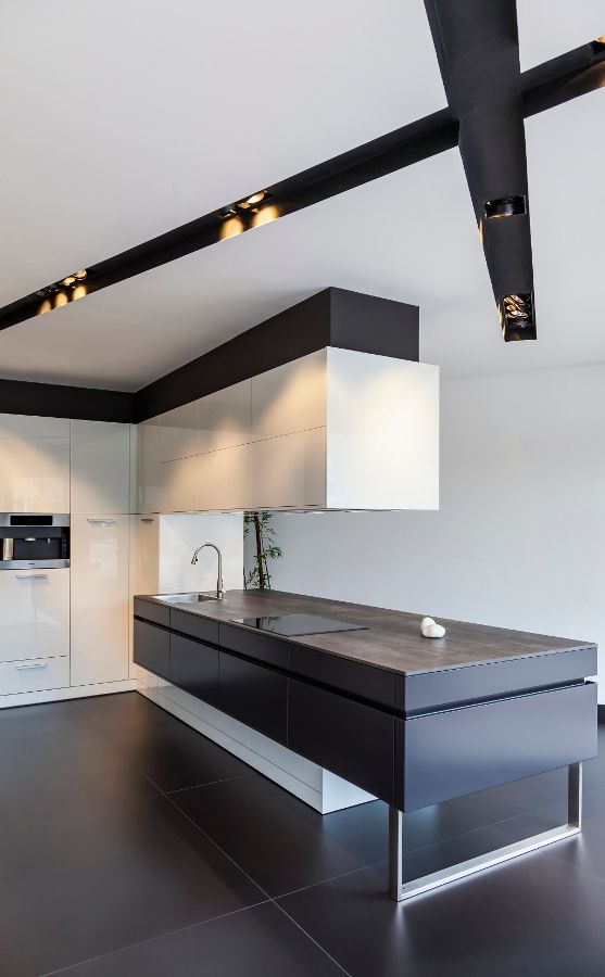 Black and White Minimalist Kitchen