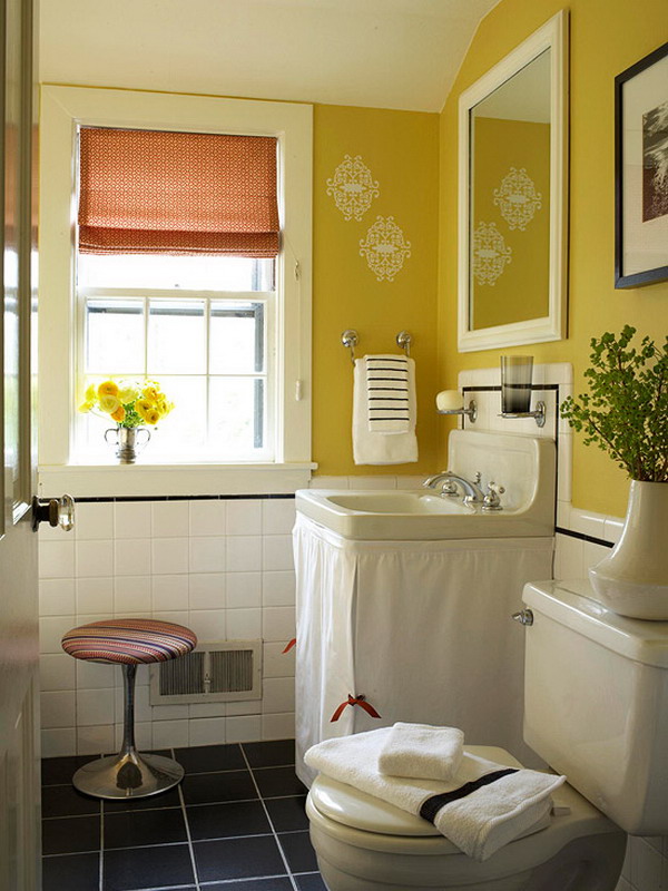 Cheerful Yellow Bathroom Color