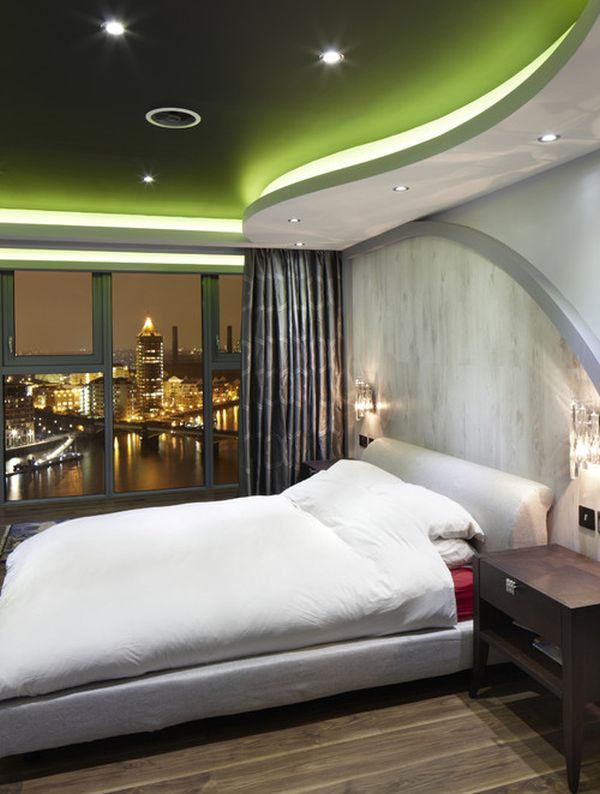Futuristic-styled-contemporary-bedroom-design-with-a-stunning-ceiling