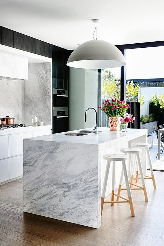 Modern marble kitchen