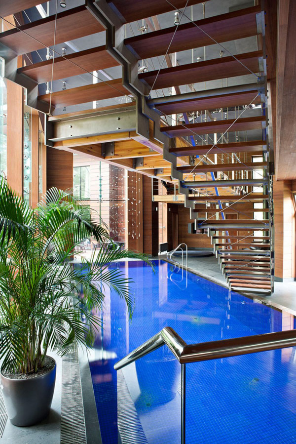 Amazing Indoor Swimming Pool Modern House Near Moscow