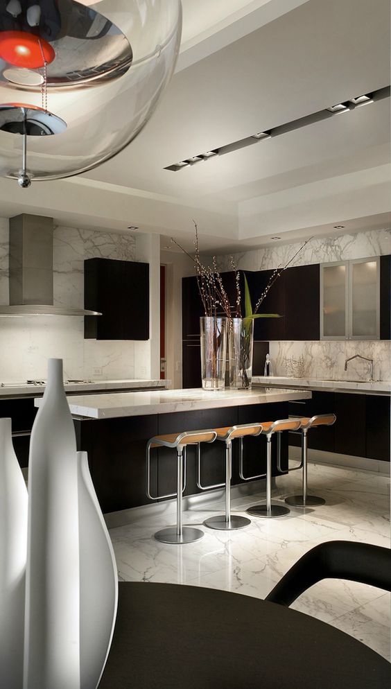 modern and sleek kitchen