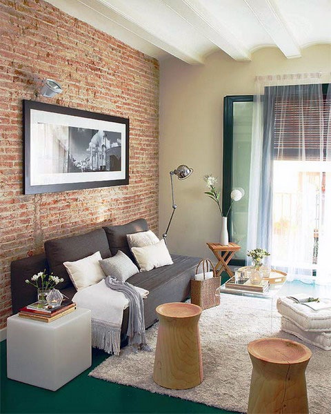 Cool Living Rooms With Brick