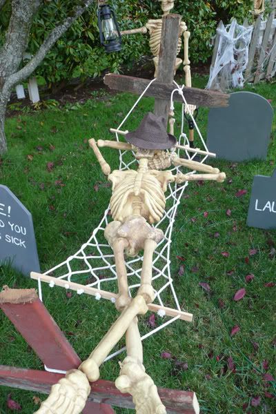 Funny Skeleton In A Hammock