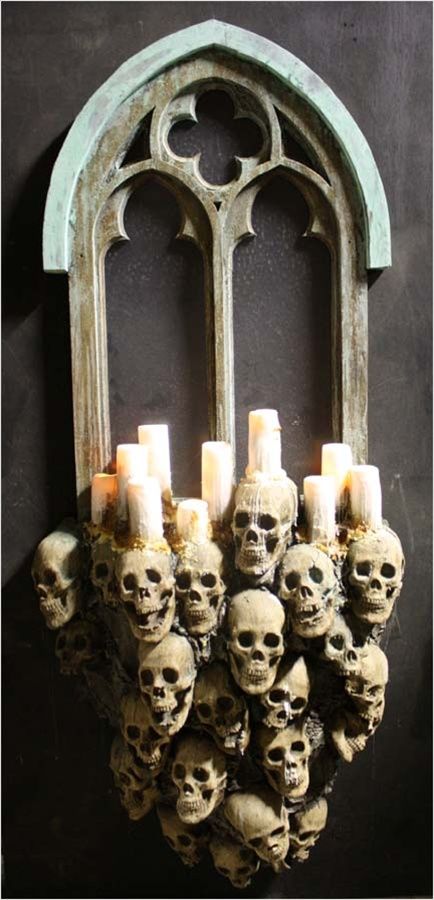Gothic Windows Skull Wall Decorations