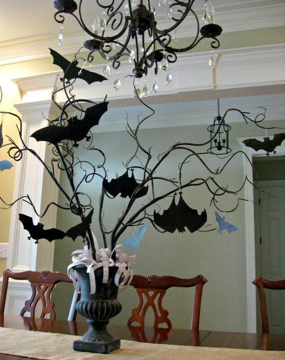 Paper Bat Halloween Tree