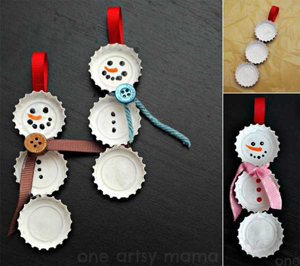 bottle-cap-snowman-ornaments