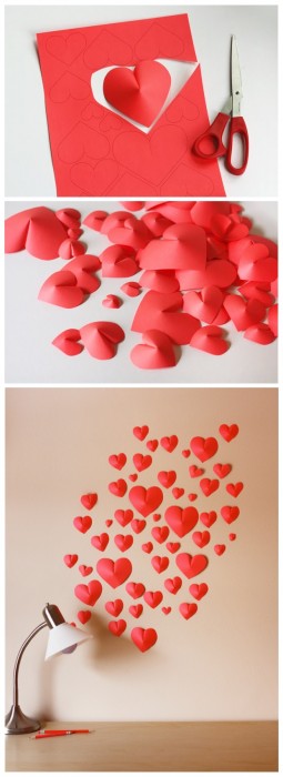 wall-of-paper-hearts