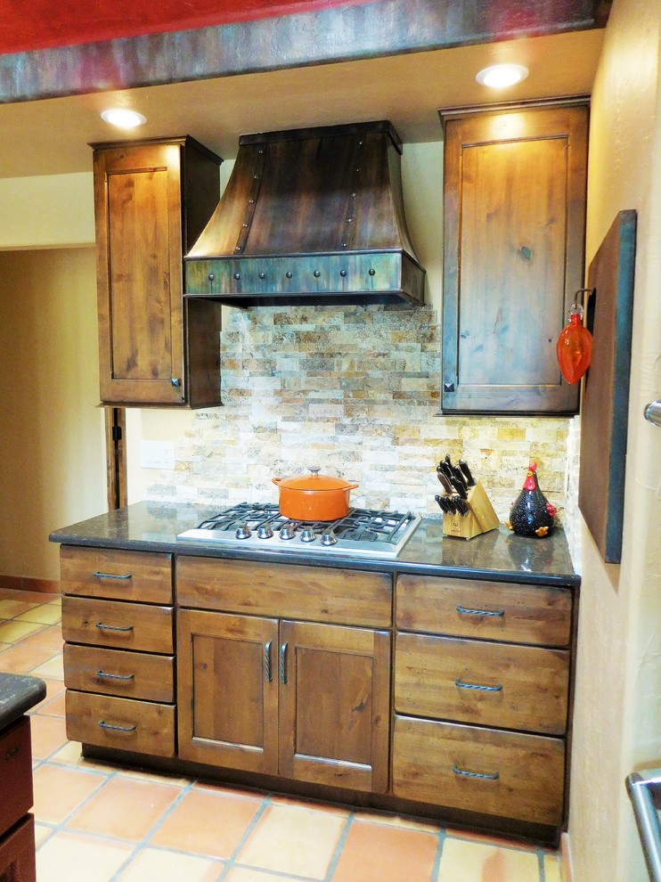 Small Southwestern Style Kitchen