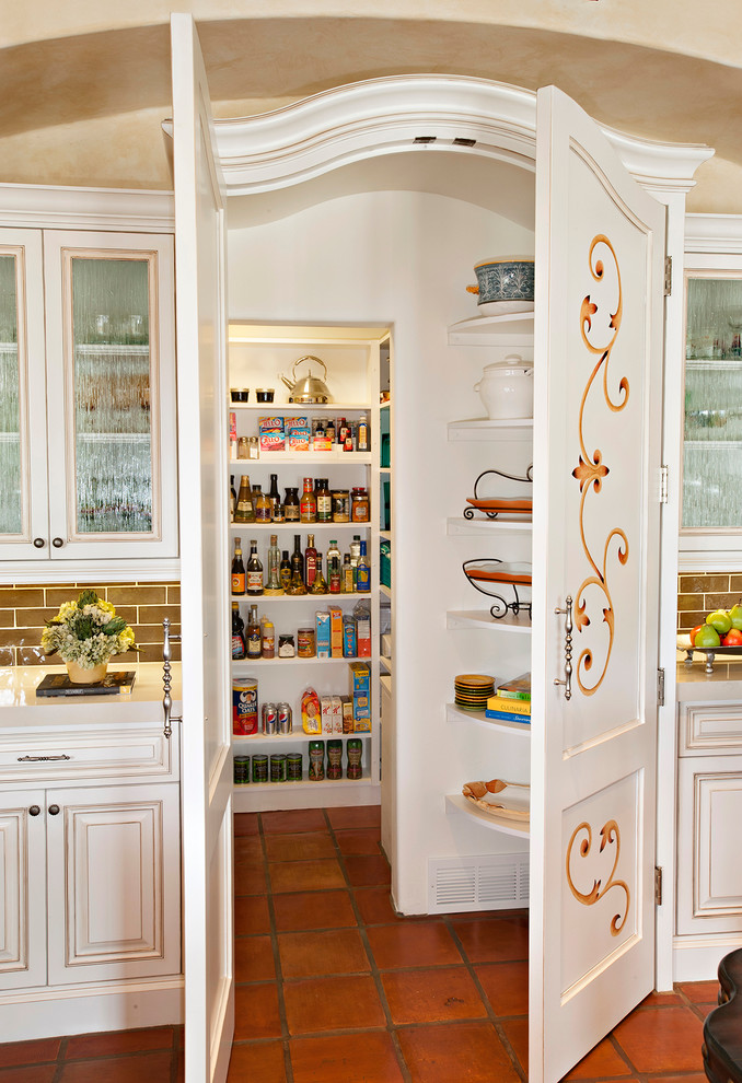 Mediterranean Kitchen Pantry Design