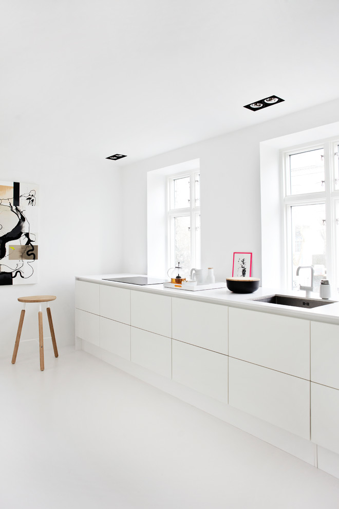 All White Scandinavian Kitchen Design