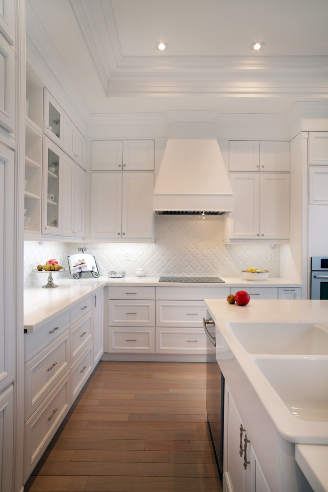 All White Traditional Kitchen Design