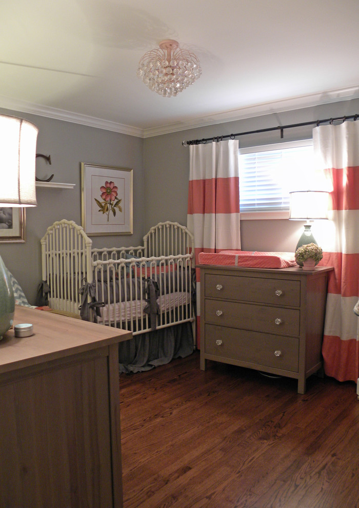 Iron Crib in Contemporary Kids Bedroom