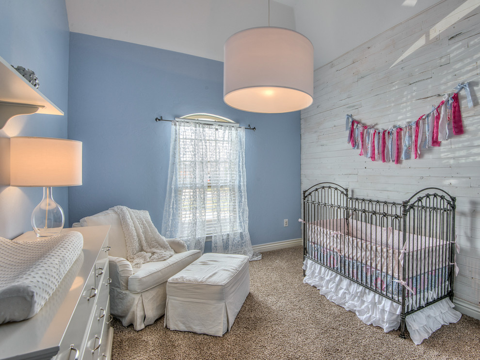 Iron Crib in Farmhouse Kids Bedroom