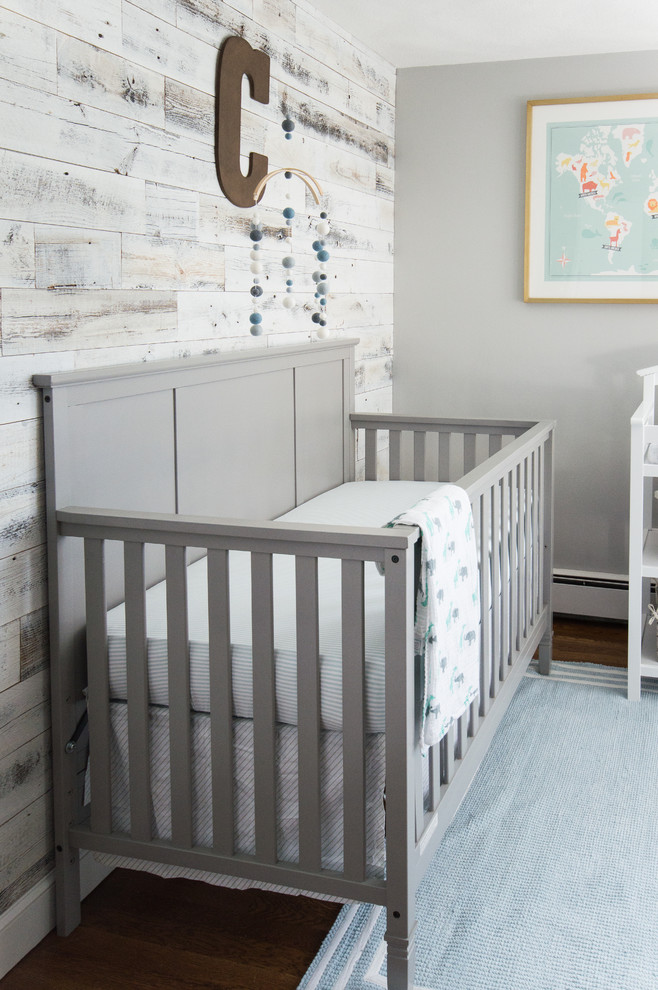 Iron Crib in Industrial Kids Bedroom