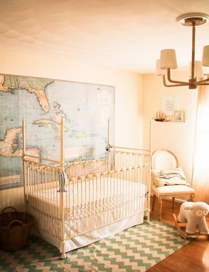 Lovely Beige Nursery Crib