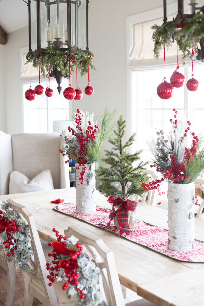 Beach Style Christmas Dining Room Decoration Ideas