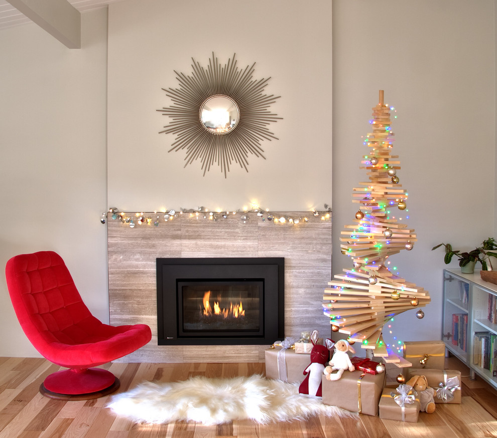 Modern Living Room Christmas Tree