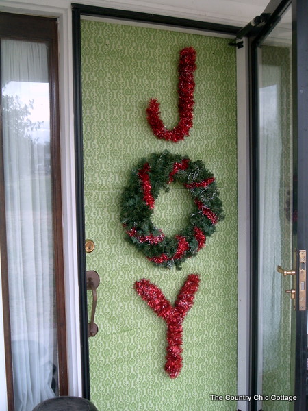 Christmas Door Decorating Ideas with Wrapping Paper