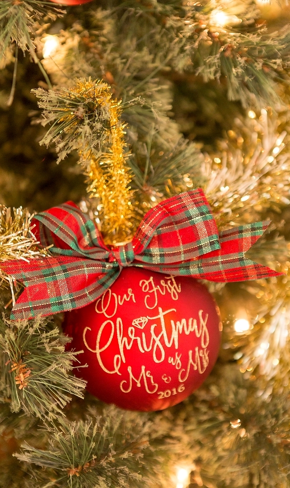 DIY Christmas Newlywed Ornaments
