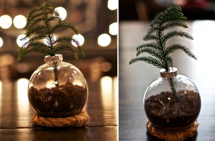 DIY Christmas Ornament Vase