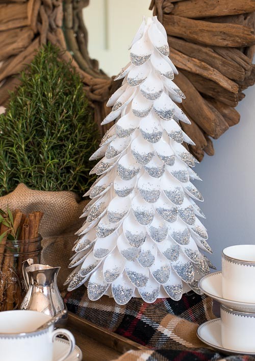 DIY Christmas Tree Plastic Spoon Craft