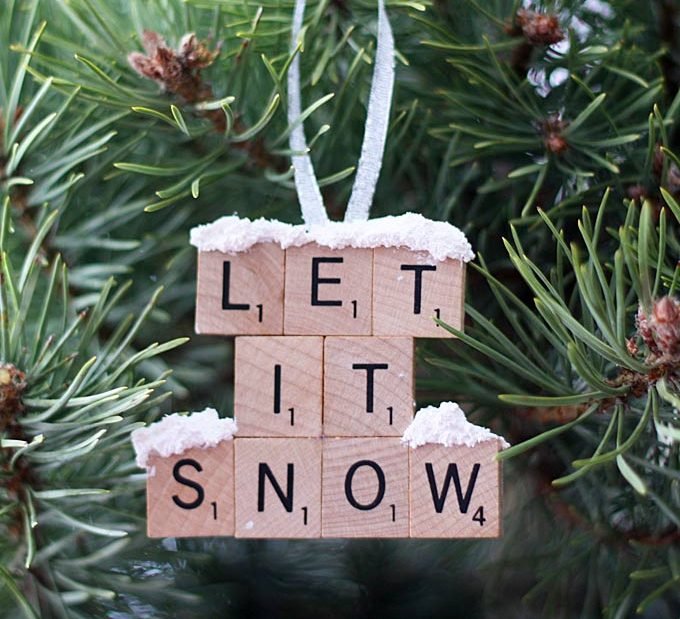 DIY Let it Snow Ornament