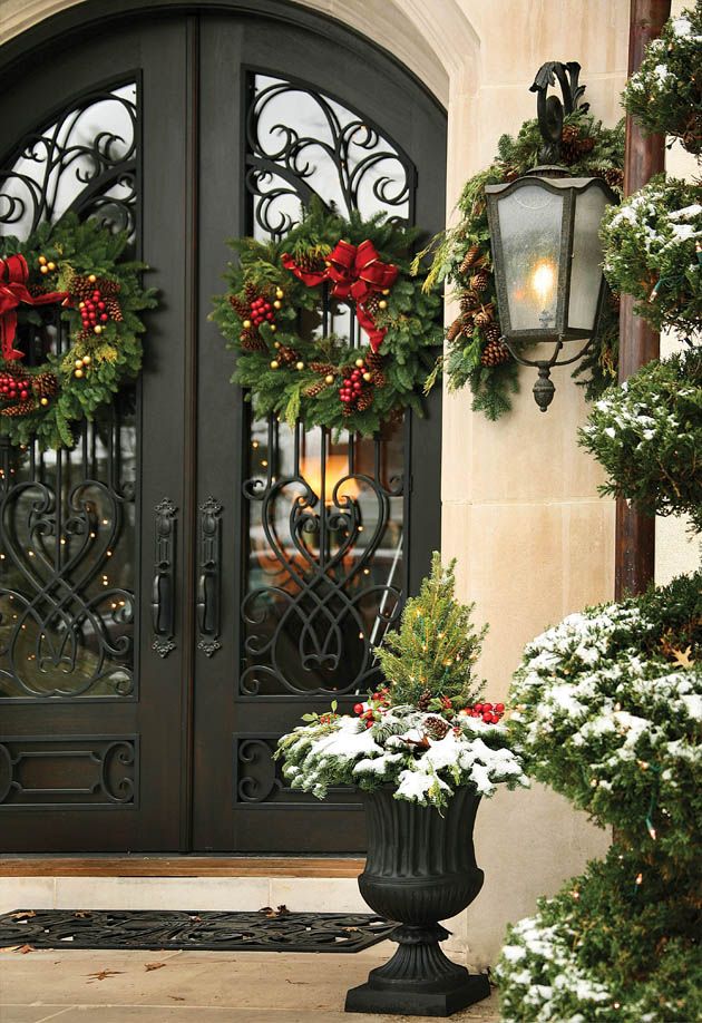Double Front Door Christmas Decorations