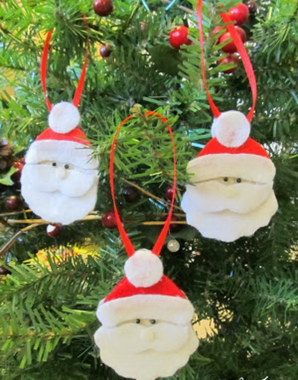 Felt Santa Christmas Ornaments