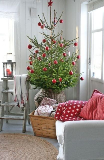 Grey and Red Christmas Decor