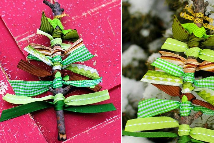 Scrap Ribbon Tree Ornaments