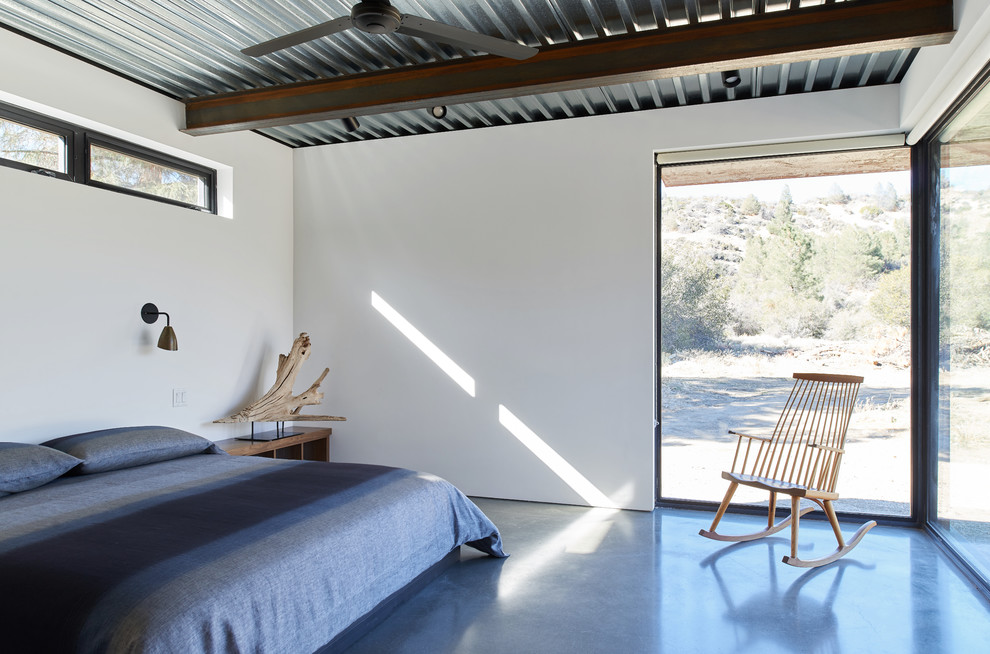 Steel Ceiling-industrial-bedroom