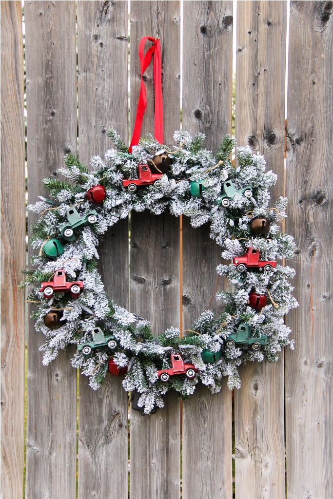 Vintage Truck Christmas Wreath