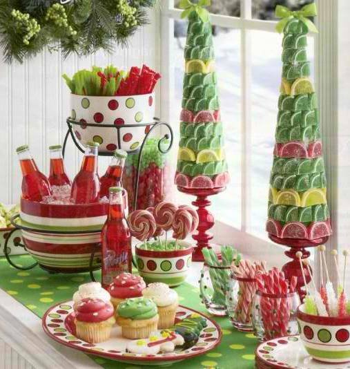 Candy Christmas Table Centerpieces