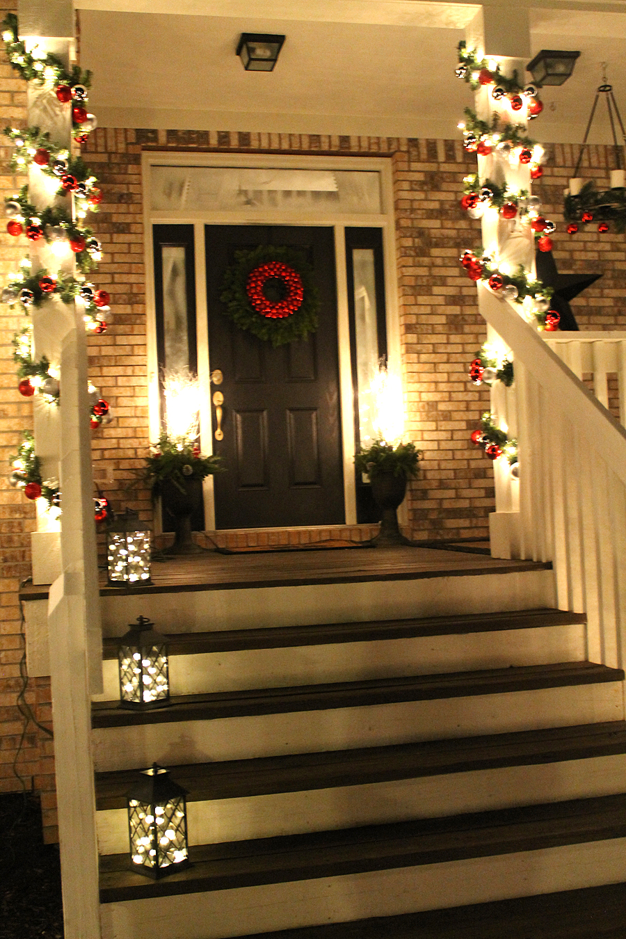 Christmas Lights On Front Porch
