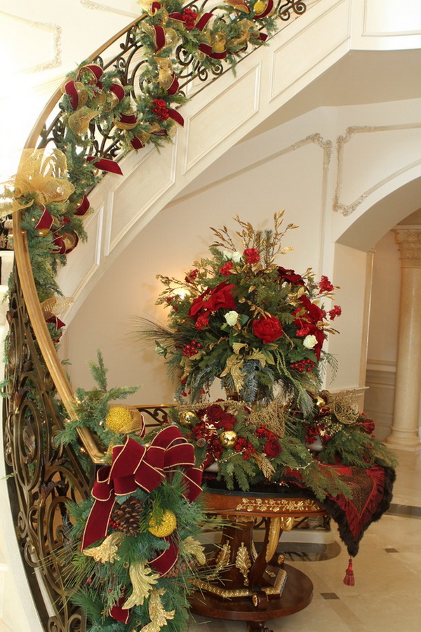 Christmas Staircase Decoration