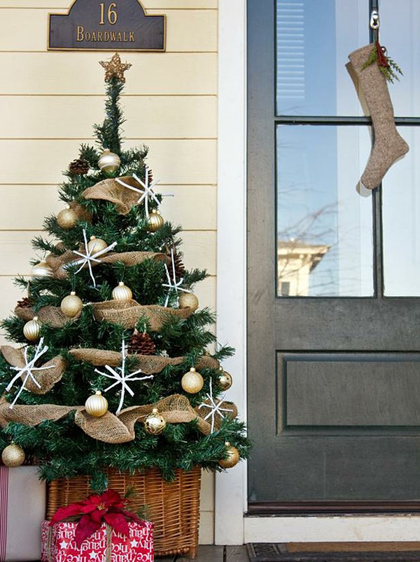 Christmas Tree On Front Porch