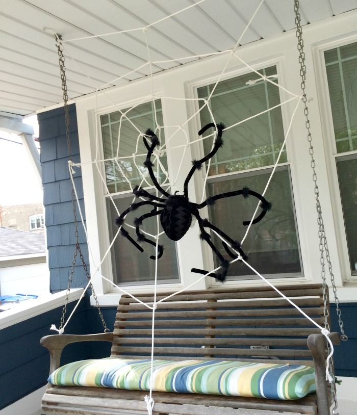 Easy DIY Porch Spider Decoration