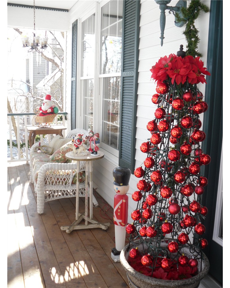 Front Porch Christmas Decorating Ideas Design