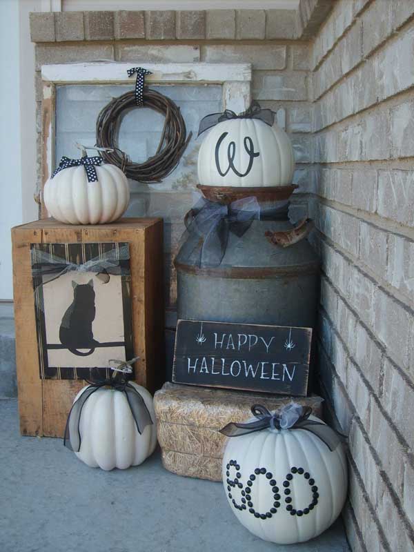 Halloween Porch Pumpkin Decoration
