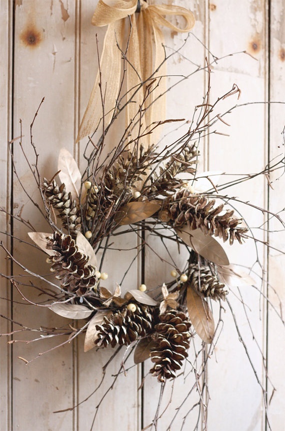 Twig Pine Cone Wreath