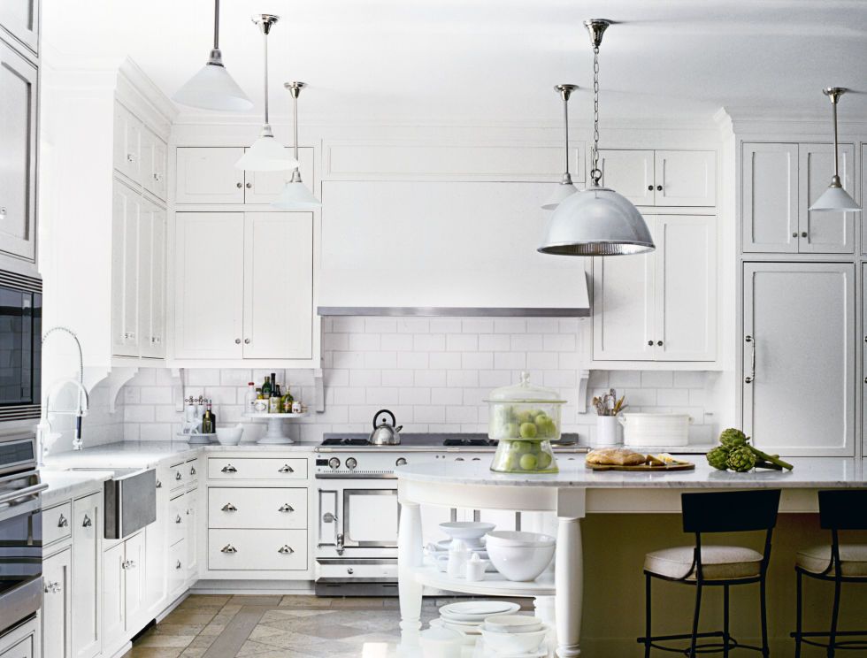 All White Traditional Kitchen