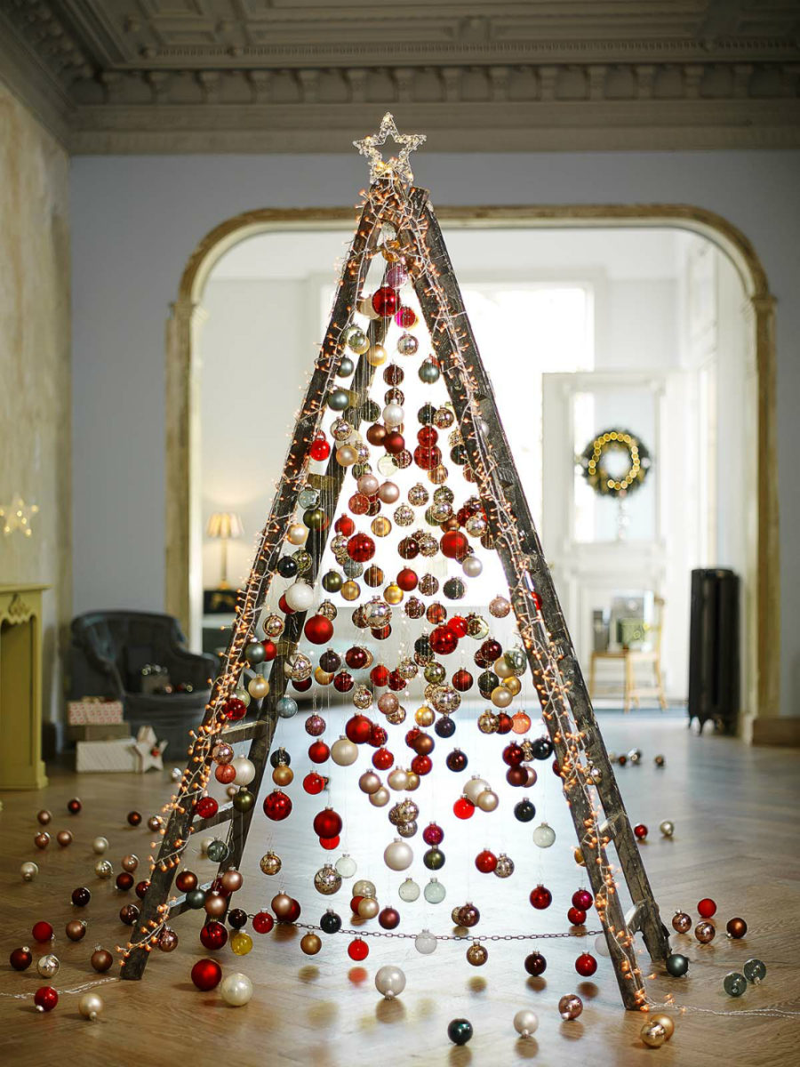 Alternative Christmas tree Ladder Dwellingdecor