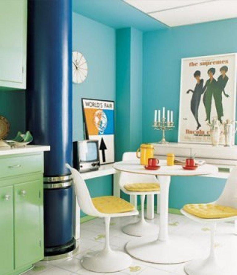 Blue and Green Kitchen